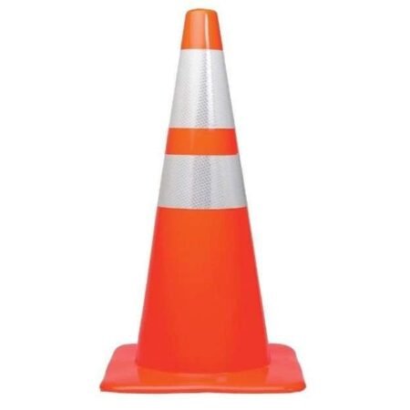 Road Safety PVC Waterproof Orange White Reflective Tape Traffic Cone