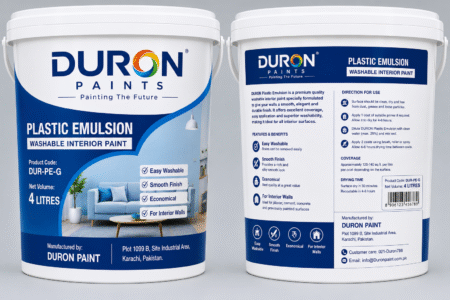 Duron Plastic Emulsion Washable Interior Paint (4 Litres)